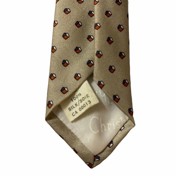 Christian Dior Monsieur Silk Geometric Vintage Tie Necktie OS - Picture 4 of 8